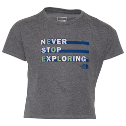 Girls' Grade School - The North Face Mountain T-Shirt - Grey/Navy