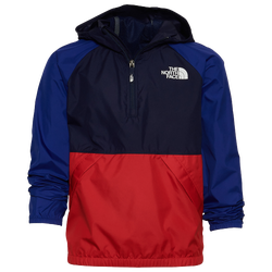 Boys' Grade School - The North Face Packable Wind Jacket - Navy/Red