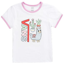 Girls' Grade School - Vans Llama T-Shirt - White/Pink