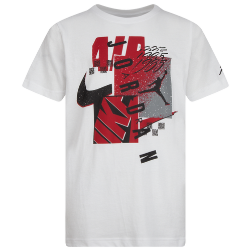 

Boys Jordan Jordan Post Up T-Shirt - Boys' Grade School White/Red Size S