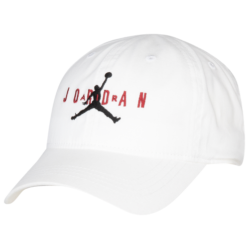 

Jordan Boys Jordan Curve Brim Adjustable Hat - Boys' Grade School White/Black Size One Size