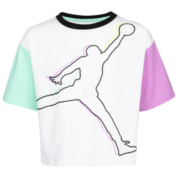 Girls' Preschool - Jordan J's Are For Girls T-Shirt - White/Purple