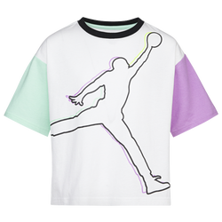 Girls' Grade School - Jordan J's Are For Girls T-Shirt - White/Purple