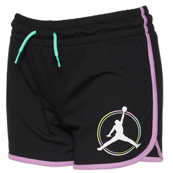Girls' Grade School - Jordan J's Are For Girls French Terry Short - Black/Pink
