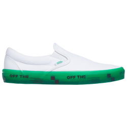 Girls' Grade School - Vans Classic Slip On - White/Green
