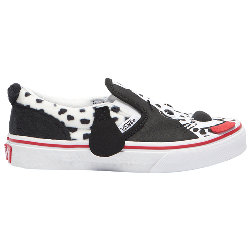 Shop Vans Boys Preschool   Slip On Dog Dalmatian In Black/white