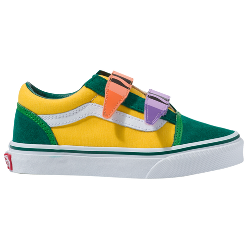 

Boys Preschool Vans Vans Old Skool - Boys' Preschool Shoe Green/Yellow/White Size 03.0