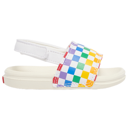 Girls' Toddler - Vans La Costa Slide On - White/Rainbow/Marshmellow