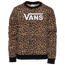Vans Leopard Fleece Crew - Girls' Grade School Black/Brown