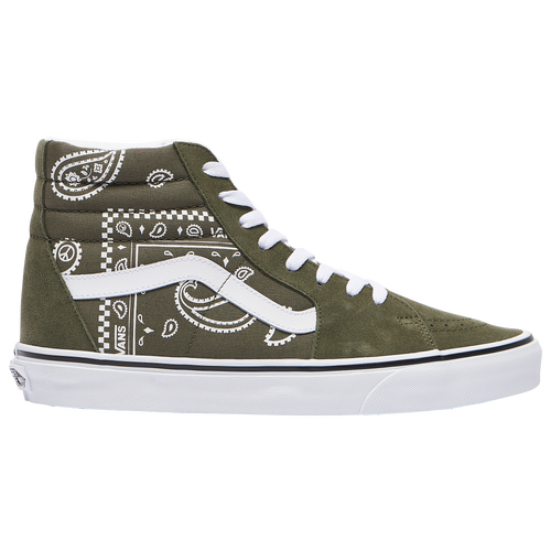 

Vans Mens Vans Sk8 Hi - Mens Shoes Olive/White Size 08.5