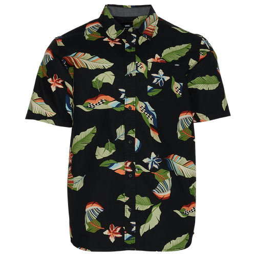

Vans Mens Vans Lucid Floral Woven T-Shirt - Mens Black Size S