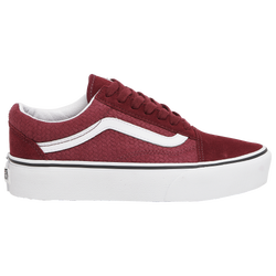 Women's - Vans Old Skool Platform - Maroon/White