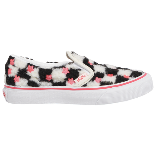 

Girls Preschool Vans Vans Classic Slip On - Girls' Preschool Shoe Black/White/Pink Size 11.0