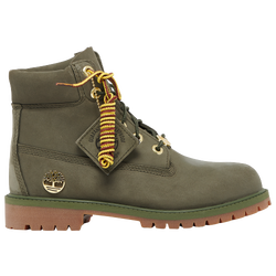 Boys' Grade School - Timberland 6" Premium Waterproof Boots - Dark Green/Dark Green/Gold
