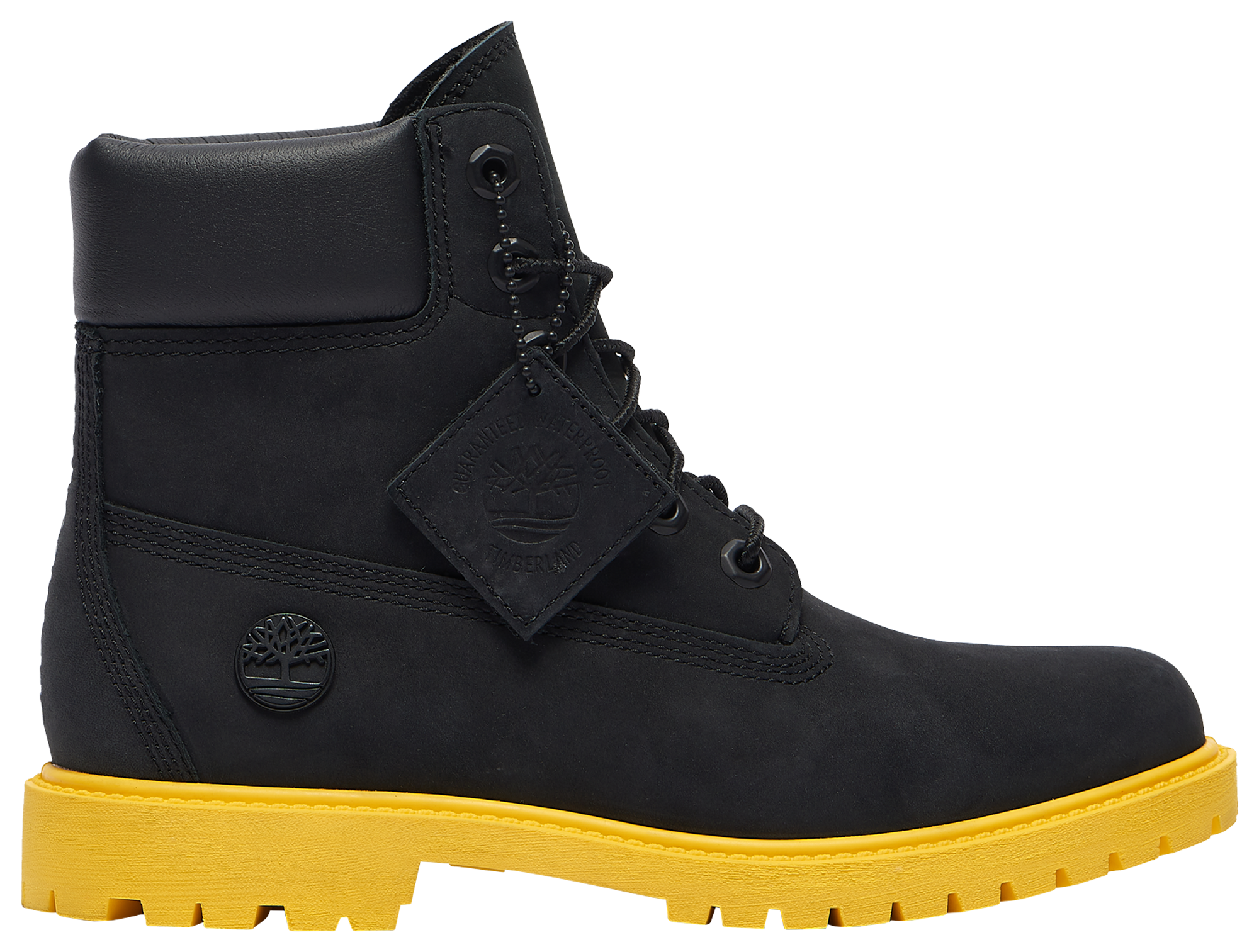 Black timberlands clearance gum sole