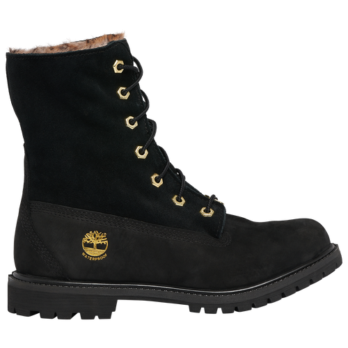 Timberland Womens  Teddy Fleece 6boots In Black/leopard