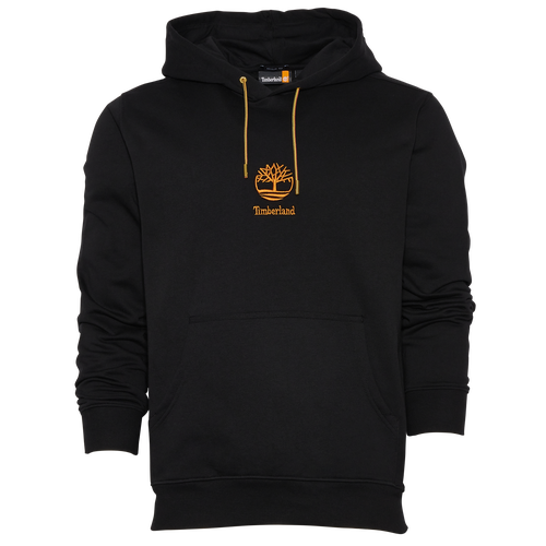 Shop Timberland Mens  Logo Hoodie In Black