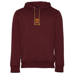 Men's - Timberland Logo Hoodie - Maroon/Gold