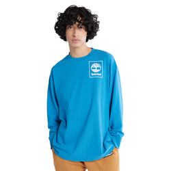 Men's - Timberland Long Sleeve Reissue T-Shirt - Sea Of Belize