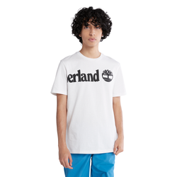 Men's - Timberland Stack Logo T-Shirt - White