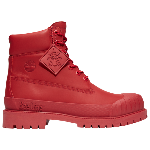 Timberland Men's X Bee Line 6 Inch Premium Rubber Toe Boots In Red Smooth