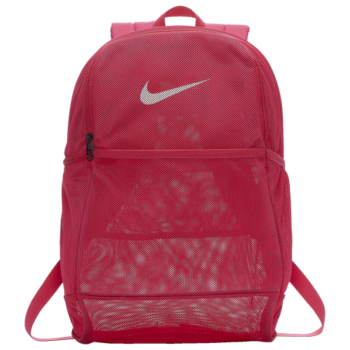Nike Brasilia Mesh Backpack In Rush Pink