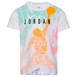 Boys' Preschool - Jordan JM Distress T-Shirt - White/Multicolor
