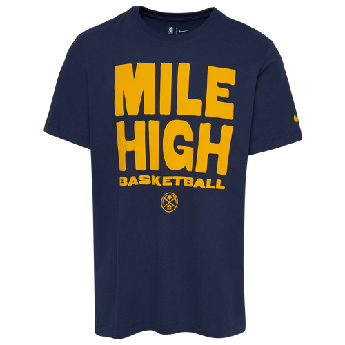 

Nike Mens Nike Nuggets Dri-Fit Mantra T-Shirt - Mens Navy/Yellow Size S