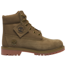 Boys' Grade School - Timberland 6" Premium Waterproof Boots - Olive/Olive