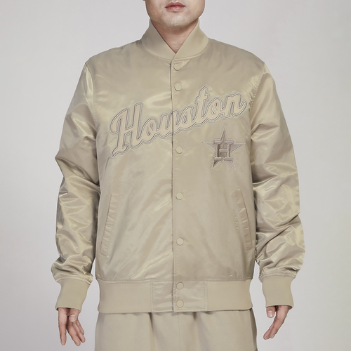 

Pro Standard Mens Pro Standard Astros Tonal Satin Jacket - Mens Taupe Size S