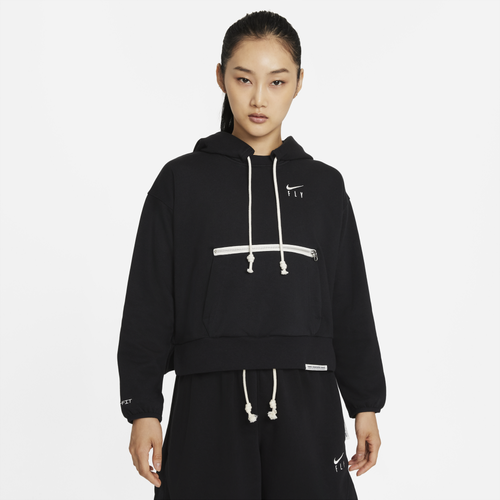 Shop Nike Womens  Df Standard Issue Pullover In Black/pale Ivory