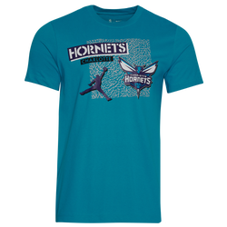 Men's - Jordan Hornets Dri-Fit Statement 2 T-Shirt - Teal/Purple