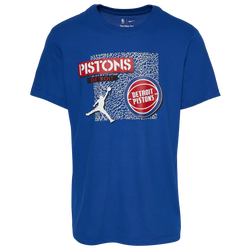Men's - Jordan Pistons Dri-Fit Statement 2 T-Shirt - Blue/Red