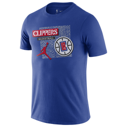 Men's - Jordan Clippers Dri-Fit Statement 2 T-Shirt - Blue/Red