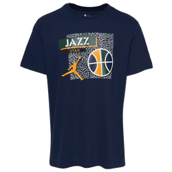 Men's - Jordan Jazz Dri-Fit Statement 2 T-Shirt - Navy/Yellow