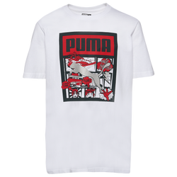 Boys' Grade School - PUMA Suede Comic T-Shirt - White/Multi