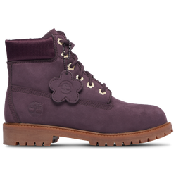 Girls' Grade School - Timberland Premium 6" Waterproof Boots - Black/Purple