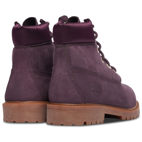 Junior Timberland 6.5 Girls Premium A14T3 Purple Leather fashion Lace Up Waterproof Boot