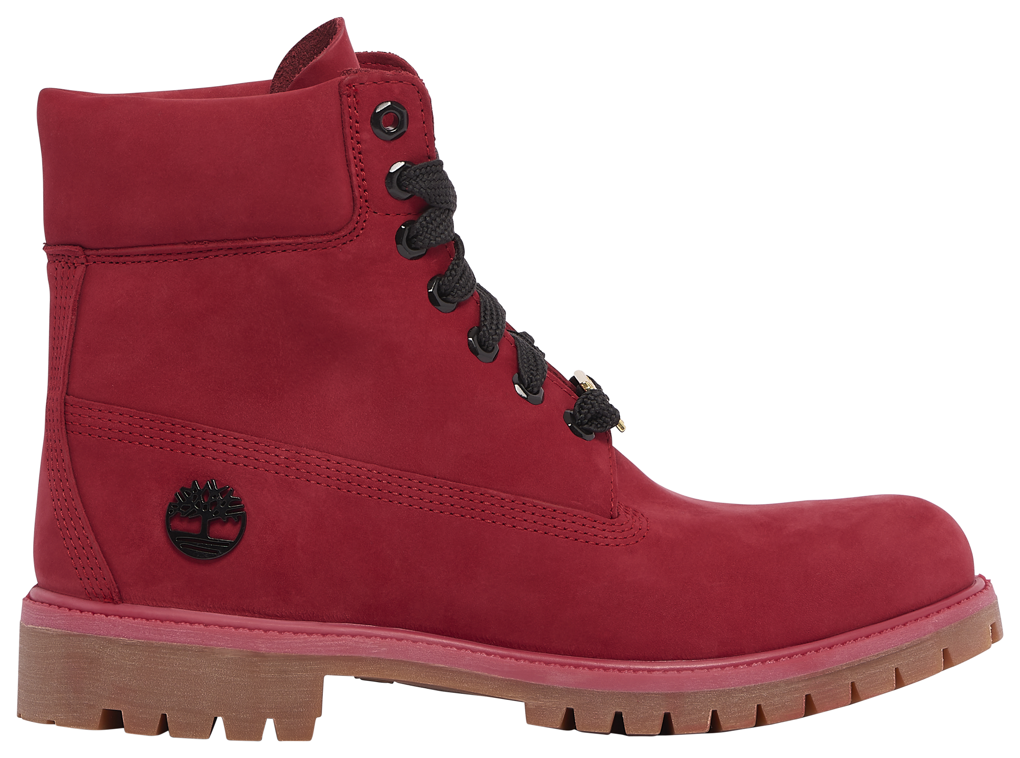 Red on sale timberlands footlocker