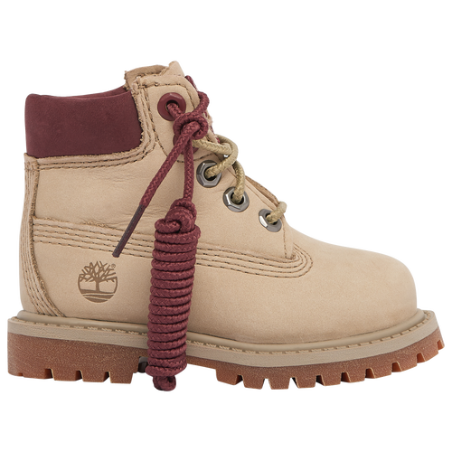 

Boys Timberland Timberland Varsity Chenille 6" Boots - Boys' Toddler Shoe Lemon Pepper/Port Size 11.0
