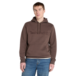 Men's - Timberland Embroidered Pullover Hoodie - Chocolate Chip/Chocolate Chip