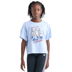 Boys' Grade School - adidas Ruff Socks Skate T-Shirt - Crystal Sky/Pink