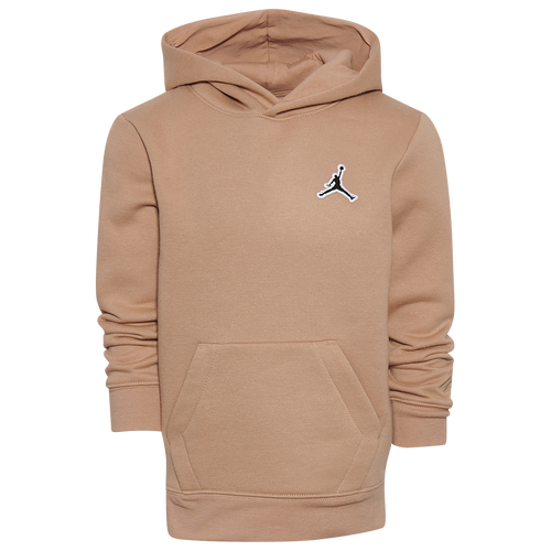 Shop Jordan Boys  Essentials Pullover Hoodie In Hemp/black