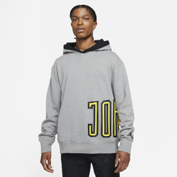 Men's - Jordan Sport DNA Fleece Pullover Hoodie - Grey/Yellow/Red