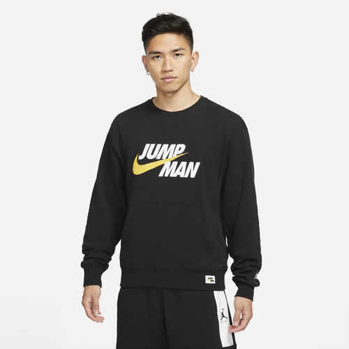 Jordan Mens Jumpman Fleece Crew In Black | ModeSens