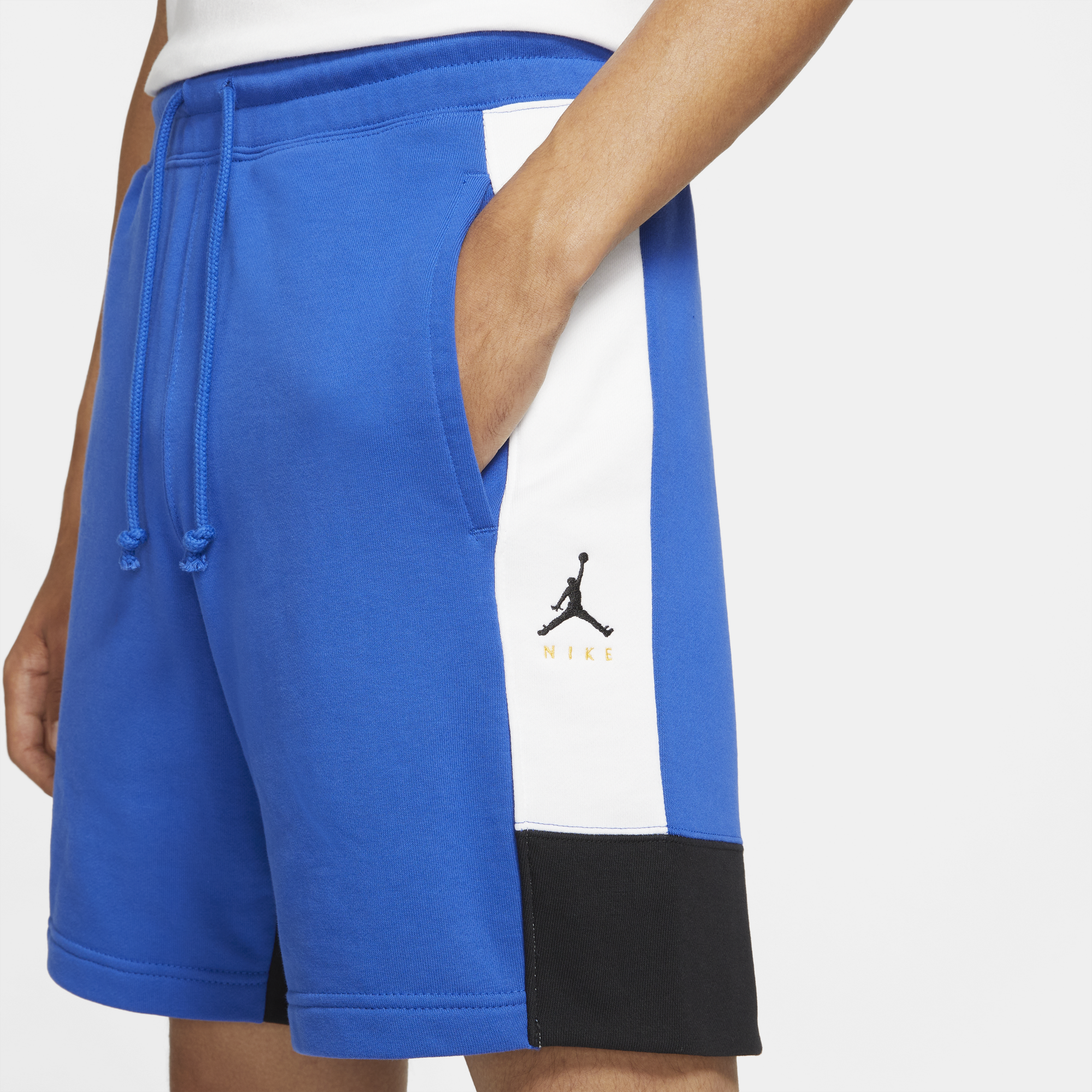 blue and red jordan shorts