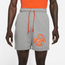 Jordan Sport DNA HBR Fleece Shorts - Men's Grey/Orange