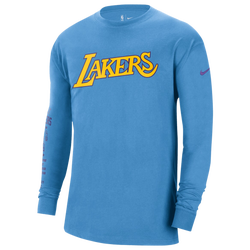 Men's - Nike Lakers CE Courtside Moments LS T-Shirt - Powder Blue