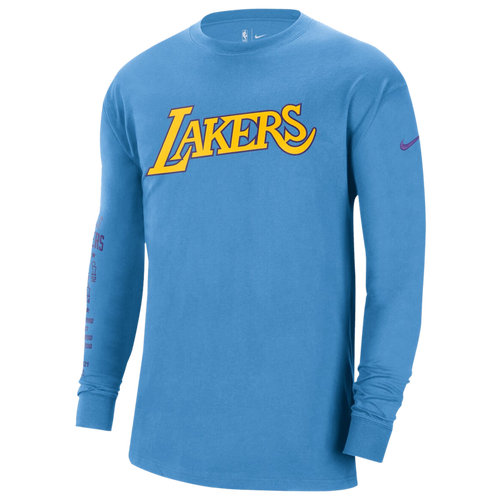 

Nike Mens Nike Lakers CE Courtside Moments LS T-Shirt - Mens Powder Blue Size S