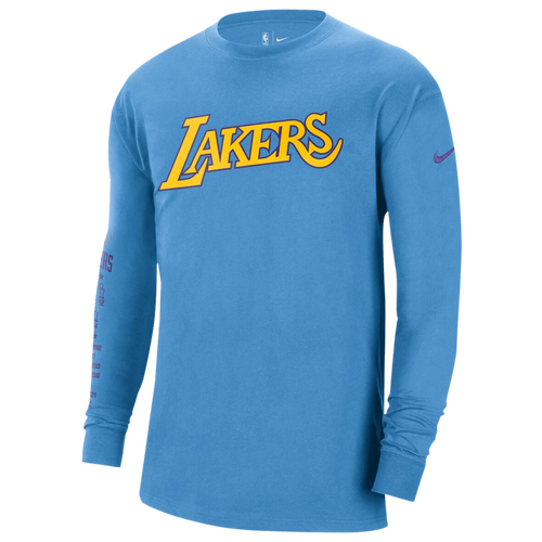 

Nike Mens Los Angeles Lakers Nike Lakers CE Courtside Moments LS T-Shirt - Mens Powder Blue Size XL